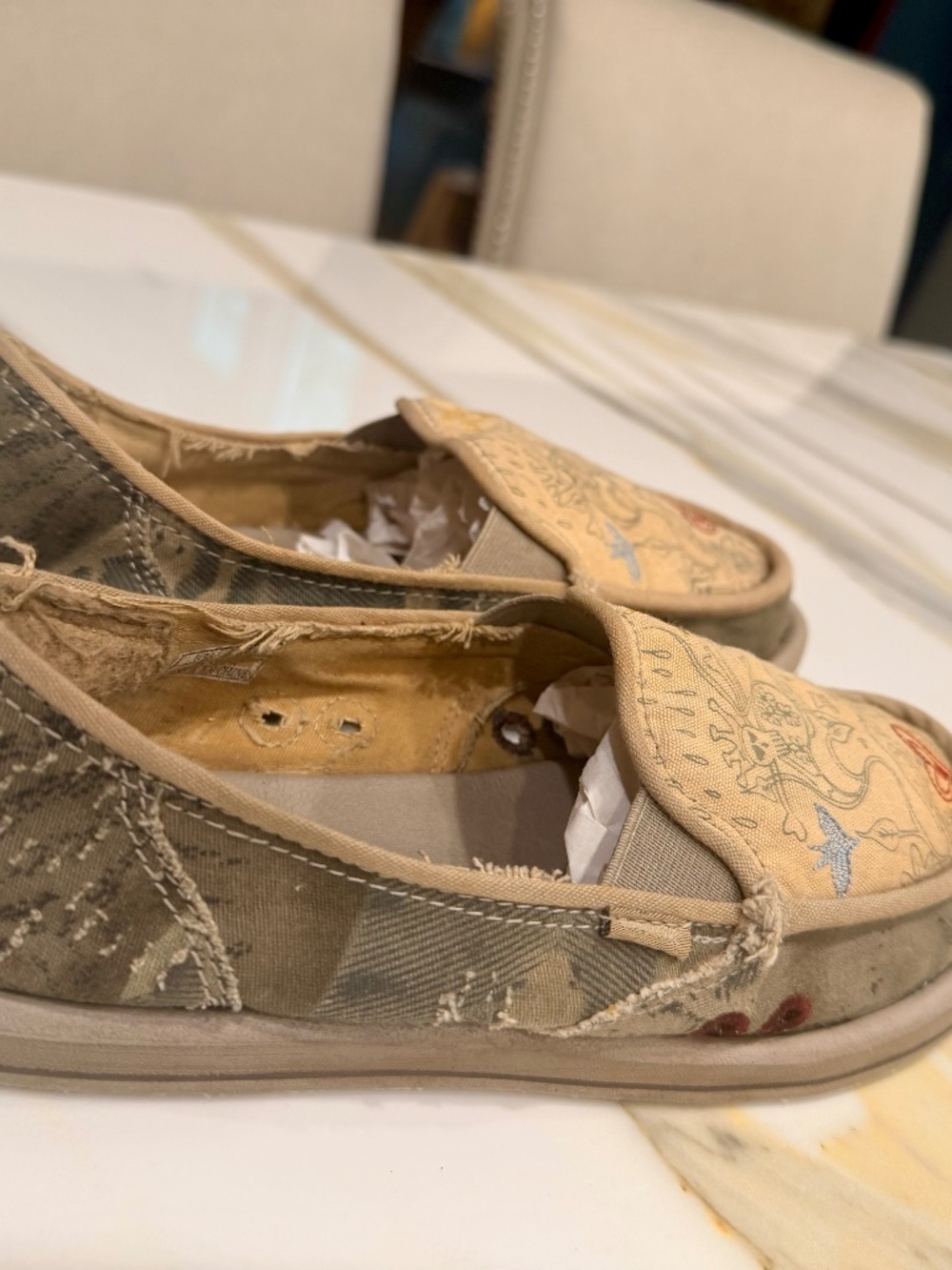 Sanuk Women's Scribble Sidewalk Surfer shoes Sz 7 M - Picture 6 of 10